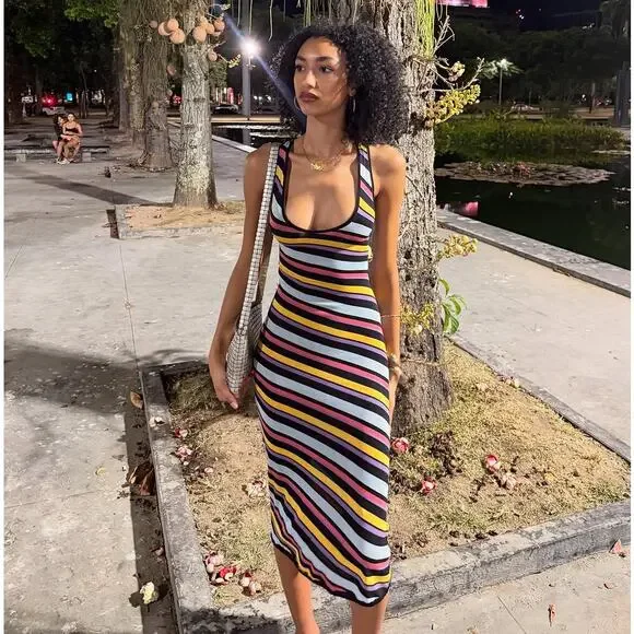 ZARA Knit Midi Dress NWT - Picture 9 of 16